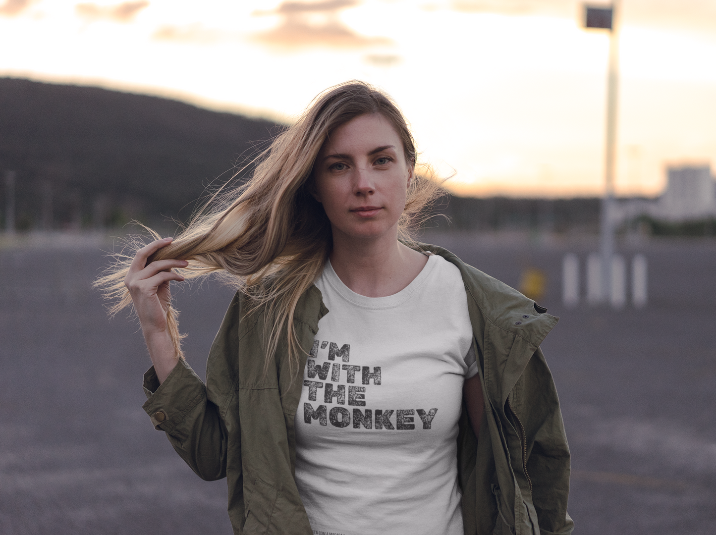 With the monkey - t-shirt