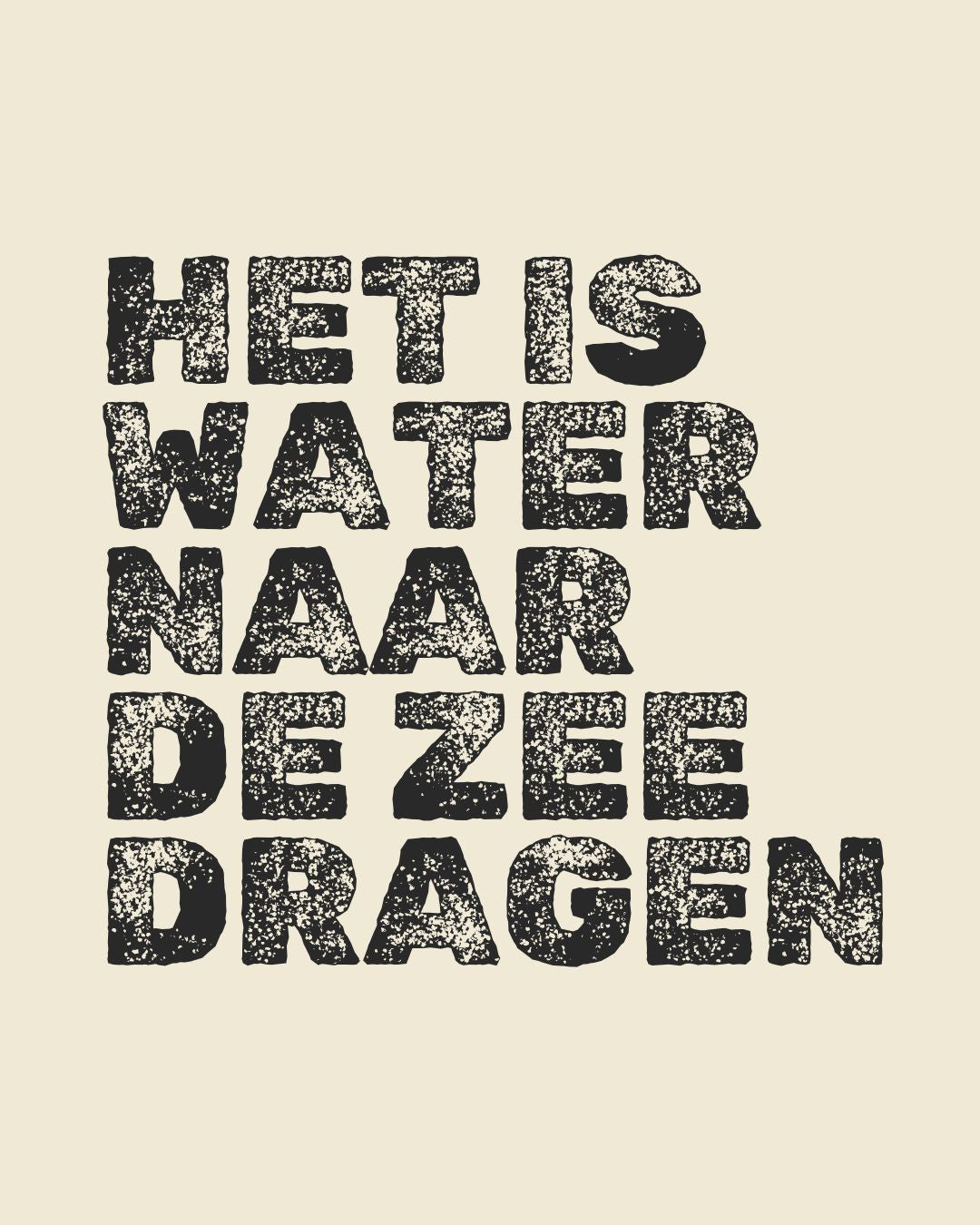 BENL | Het is water naar de zee dragen